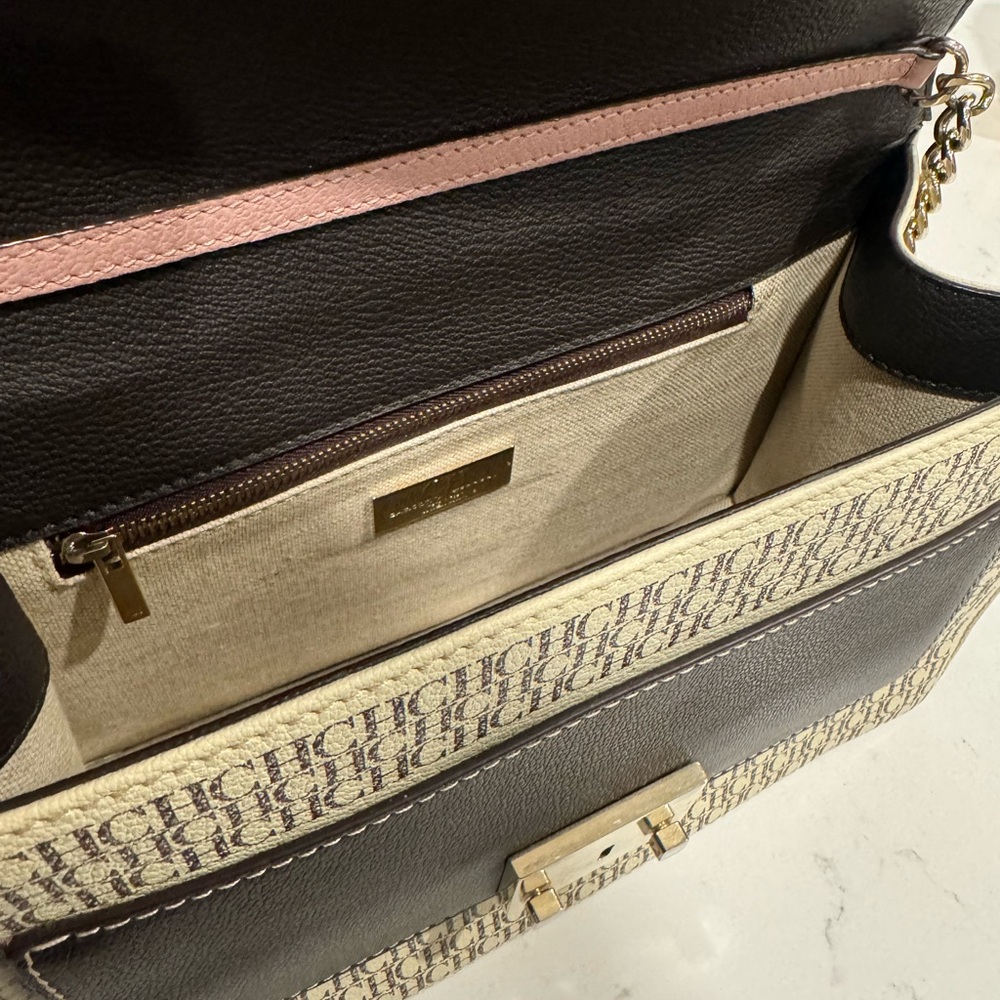 Carolina Herrera Pink and Brown shoulder Bag - Picture 6 of 7